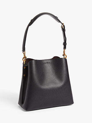 Coach Willow Leather Bucket Bag, Black