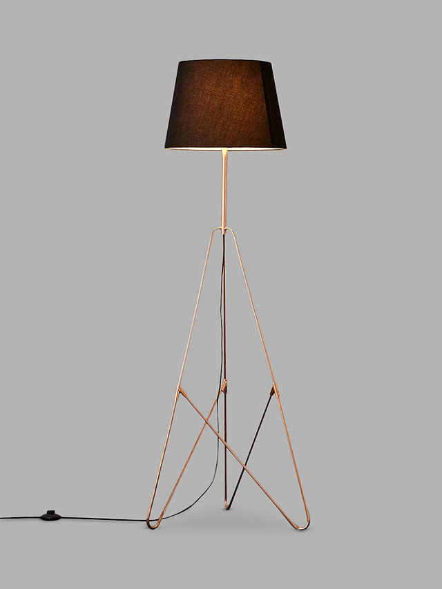 John Lewis Albus Twisted Floor Lamp, Copper