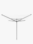 Brabantia Topspinner Rotary Clothes Outdoor Airer Washing Line with Ground Spike, Metallic Grey, 60m