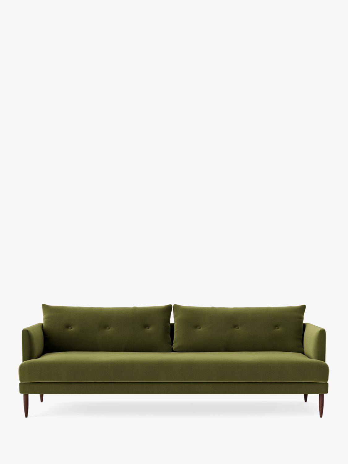 Kalmar Range, Swoon Kalmar Large 3 Seater Sofa, Dark Leg, Fern Velvet