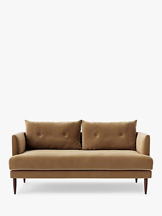 Kalmar Range, Swoon Kalmar Medium 2 Seater Sofa, Dark Leg, Biscuit Velvet