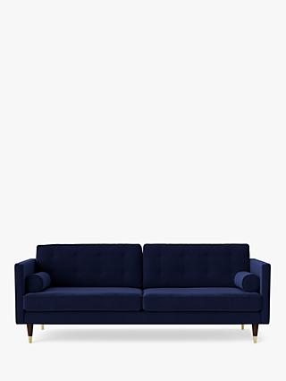 Swoon Porto Large 3 Seater Sofa, Dark Leg