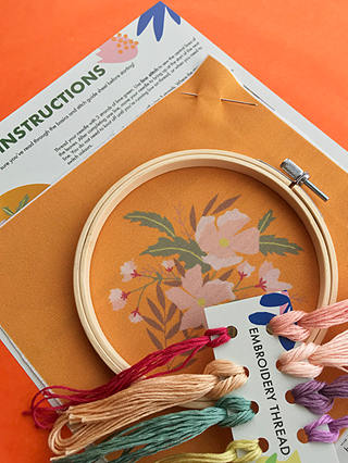 Lucy Freeman Yellow Blossom Embroidery Kit, 5 Inches