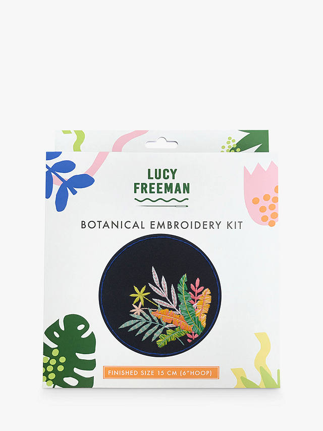 Lucy Freeman Navy Bloom Embroidery Kit, 6 Inches