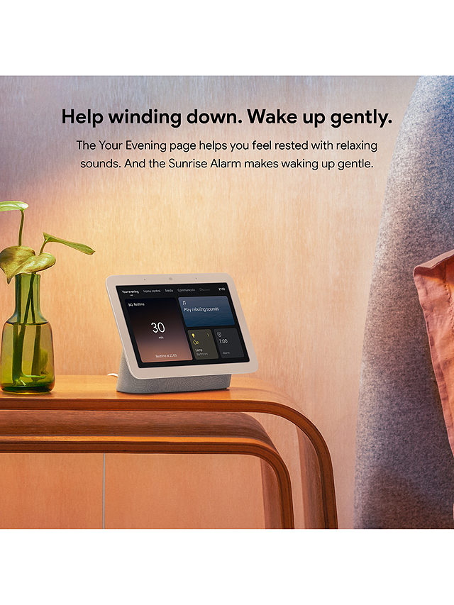 Google Nest Hub Hands-Free Smart Speaker with 7" Screen, 2nd Gen, Chalk