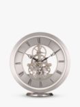 Acctim Millenden Skeleton Mantel Carriage Clock, 13cm, Silver