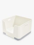 iDesign Eco Collection Recycled Plastic Stacking Open Front Box, Square