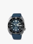 Seiko SRPF77K1 Men's Prospex Save The Ocean Automatic Date Silicone Strap Watch, Blue