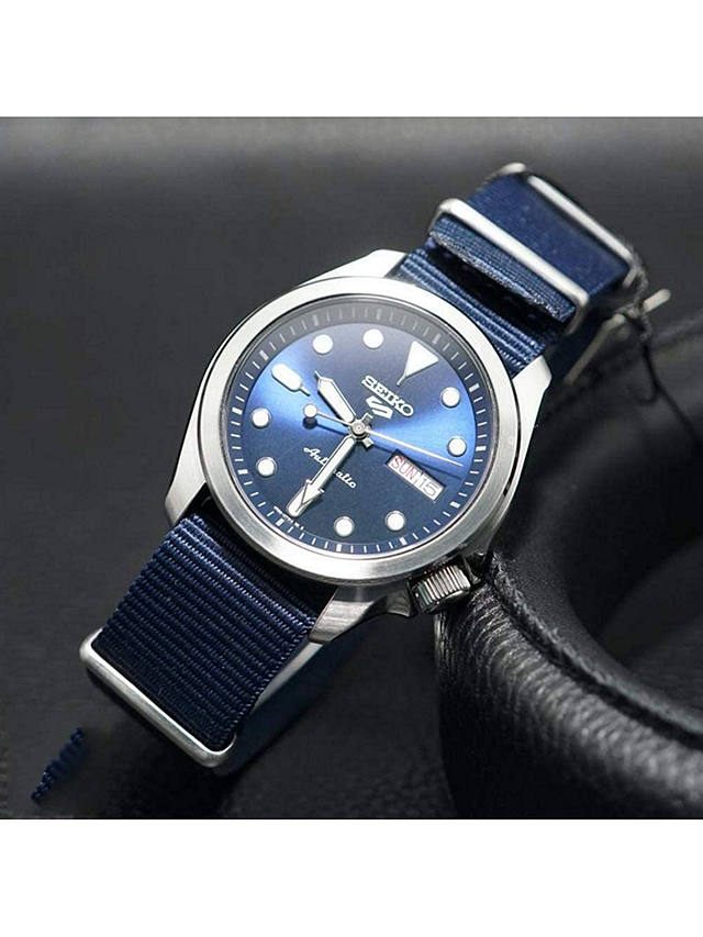 Seiko Men's 5 Sports Automatic Day Date Nato Fabric Strap Watch