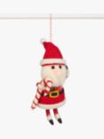 John Lewis & Partners Festive Field Santa with Candy Cane Tree Decoration