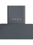 Smeg Victoria KT90 90cm Chimney Cooker Hood, Slate Grey