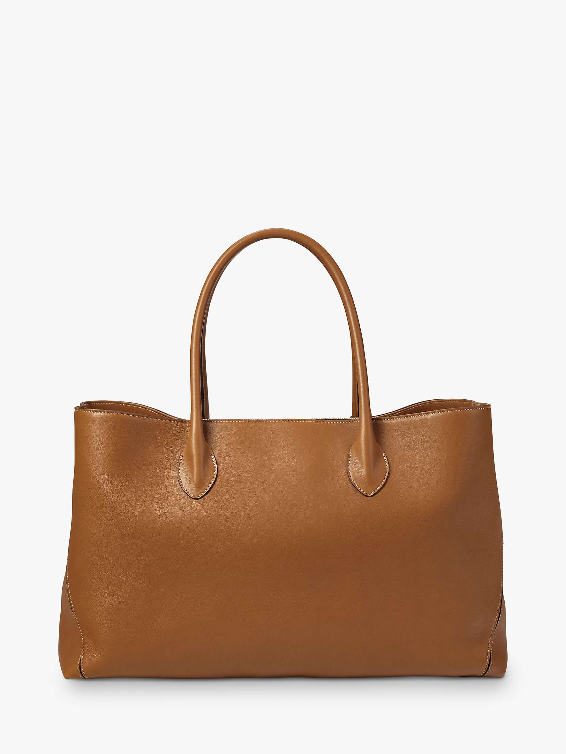 Buy Aspinal of London Large London Smooth Leather Tote Bag, Tan Online at johnlewis.com
