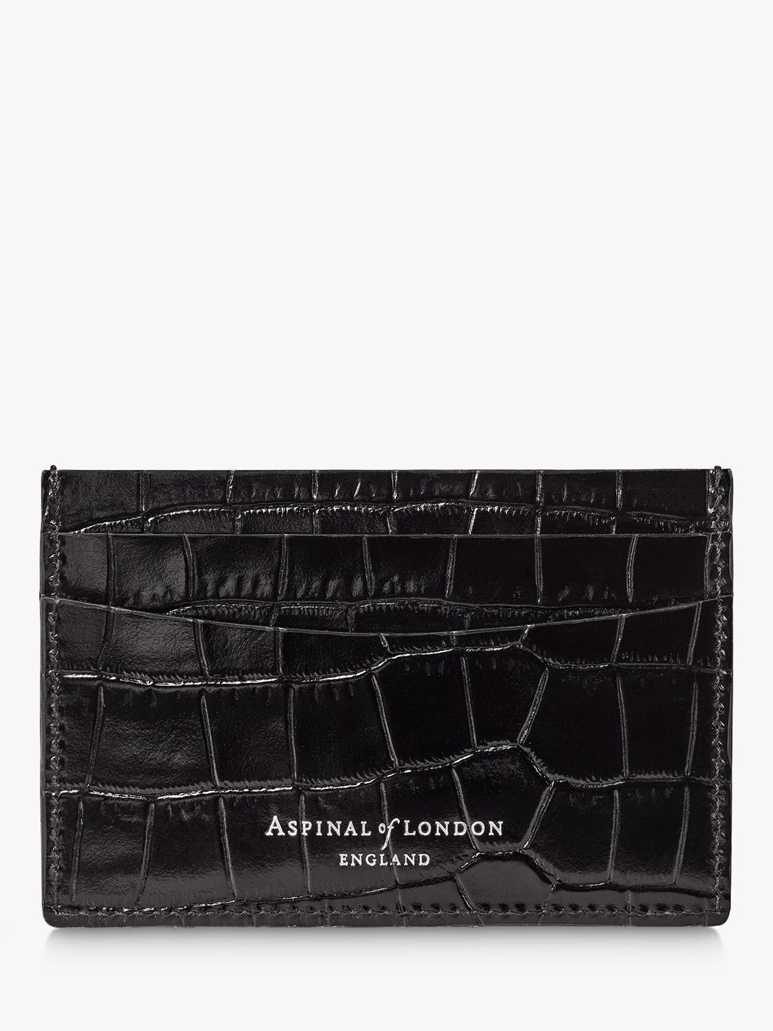 Buy Aspinal of London Croc Leather Slim Credit Card Case Online at johnlewis.com