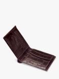 Aspinal of London Billfold Croc Leather Coin Wallet, Amazon Brown