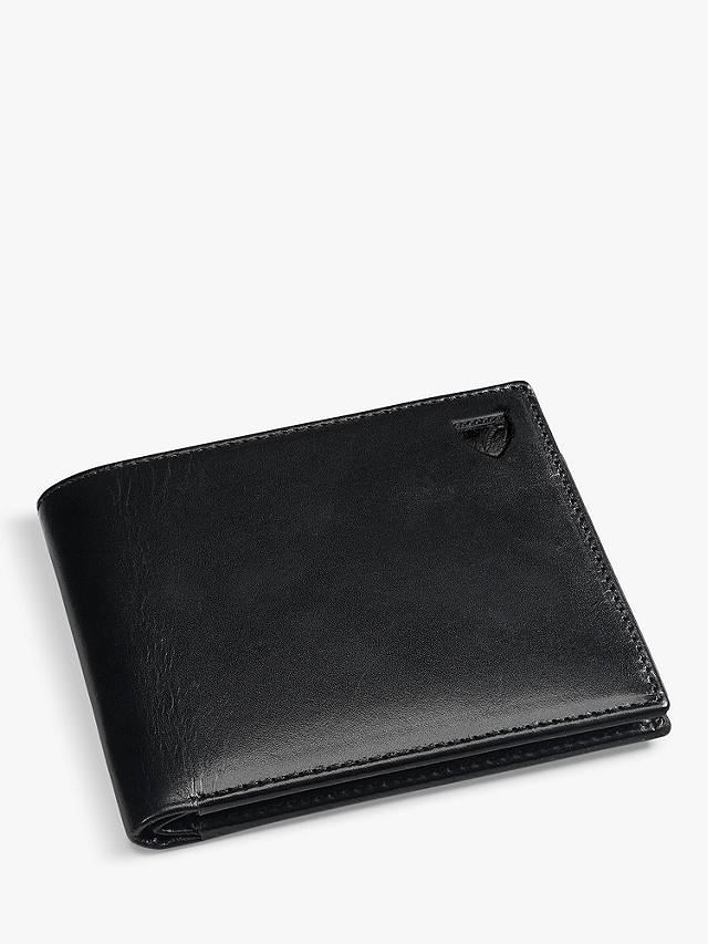 Aspinal of London Classic Smooth Leather Billfold Wallet, Black