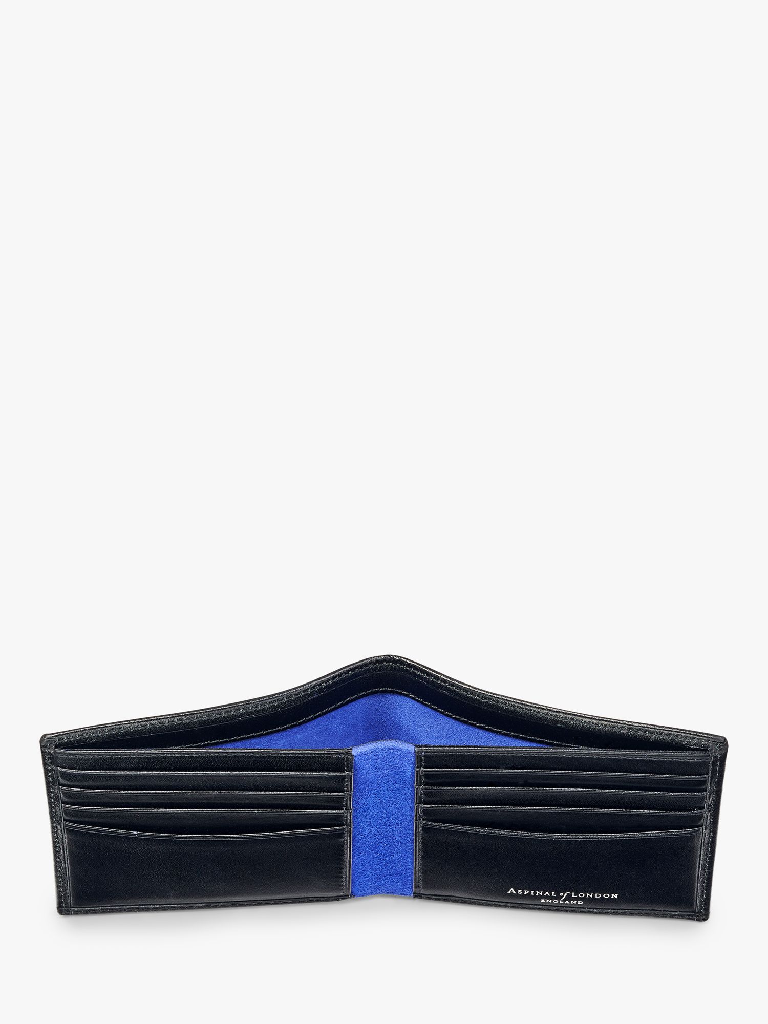 Aspinal of London Classic Smooth Leather Billfold Wallet, Black