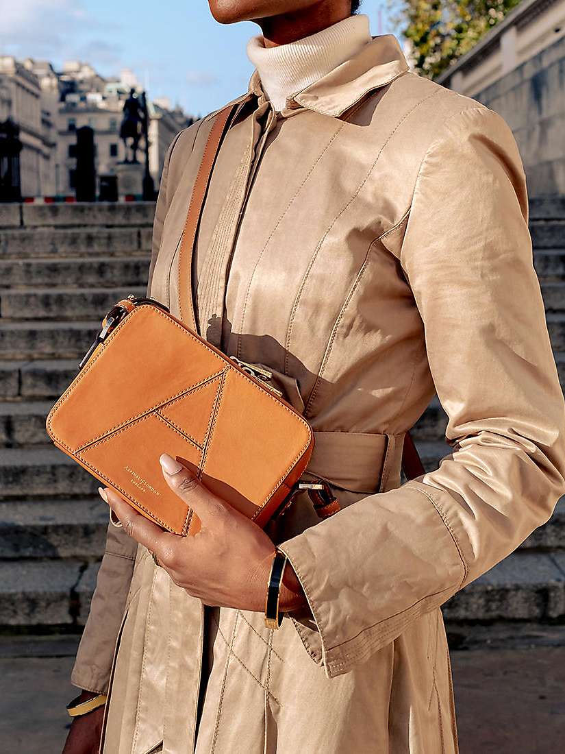 Buy Aspinal of London Smooth Leather Camera A Bag, Tan Online at johnlewis.com