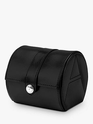 Aspinal of London Smooth Leather Travel Watch Roll, Black