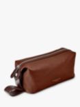 Aspinal of London Reporter Pebble Leather Wash Bag, Chestnut