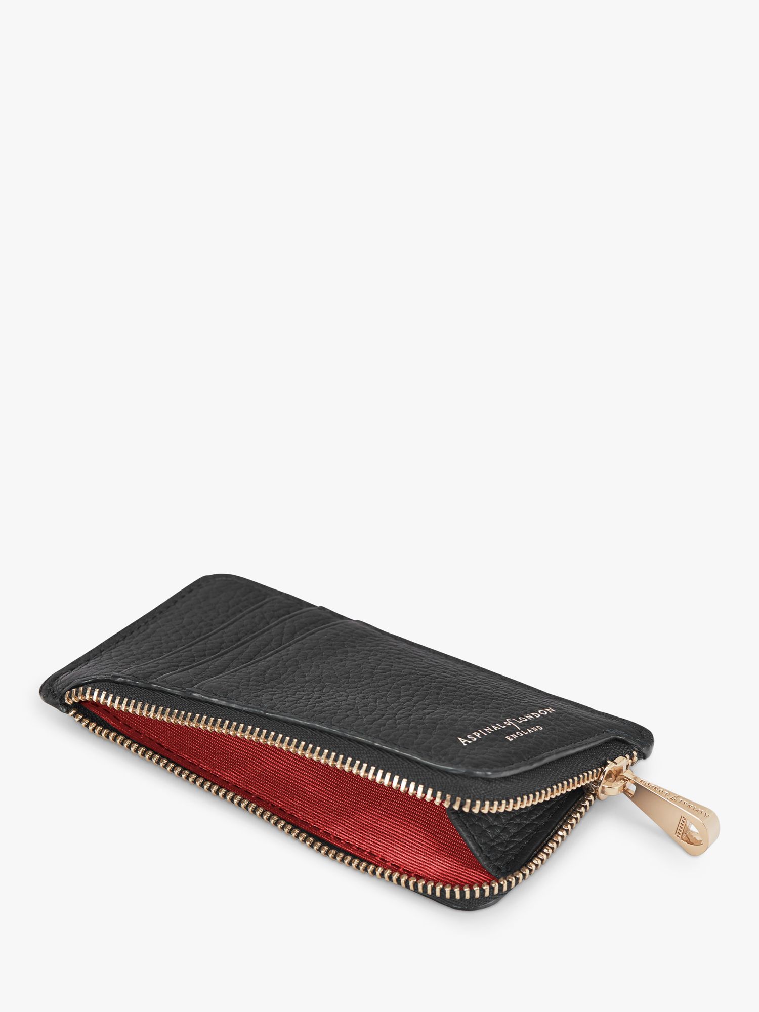 Buy Aspinal of London Pebble Leather Zipped Coin and Card Holder Online at johnlewis.com
