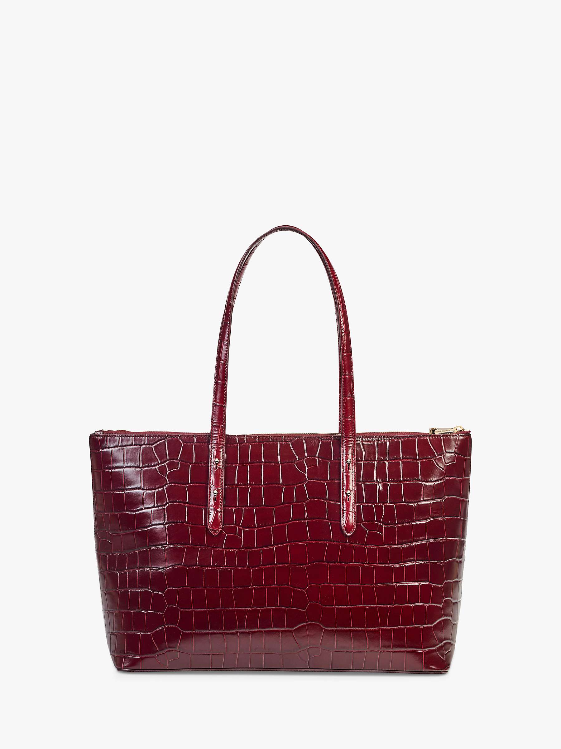 Buy Aspinal of London Regent Croc Leather Zip Tote Bag Online at johnlewis.com