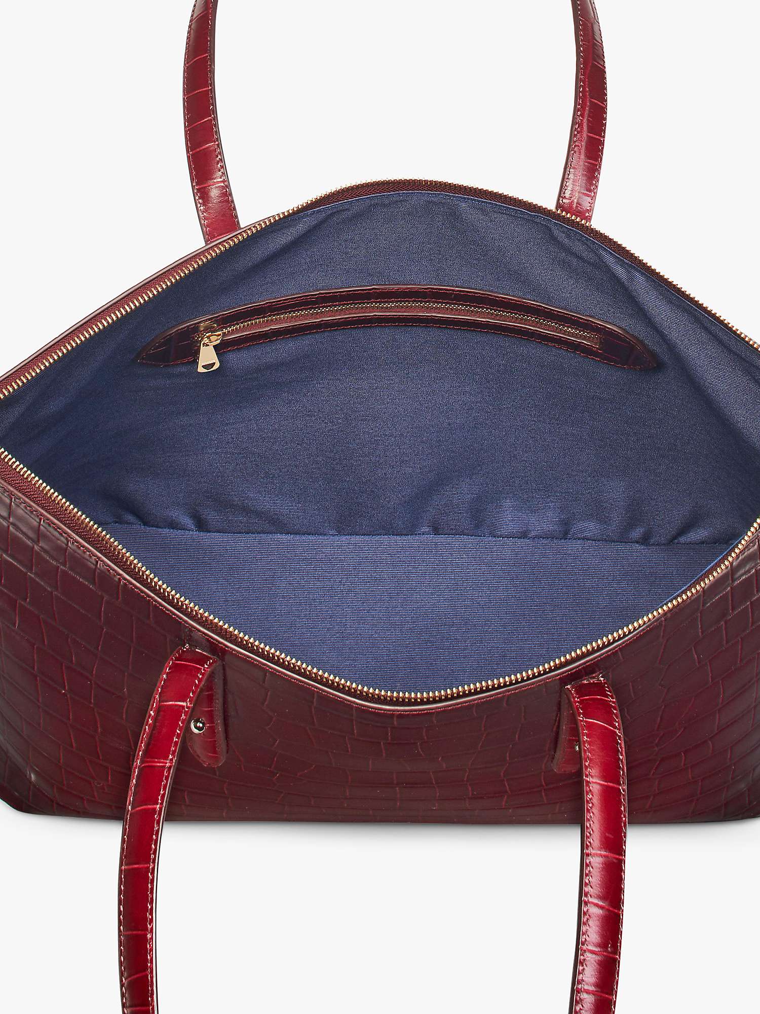 Buy Aspinal of London Regent Croc Leather Zip Tote Bag Online at johnlewis.com