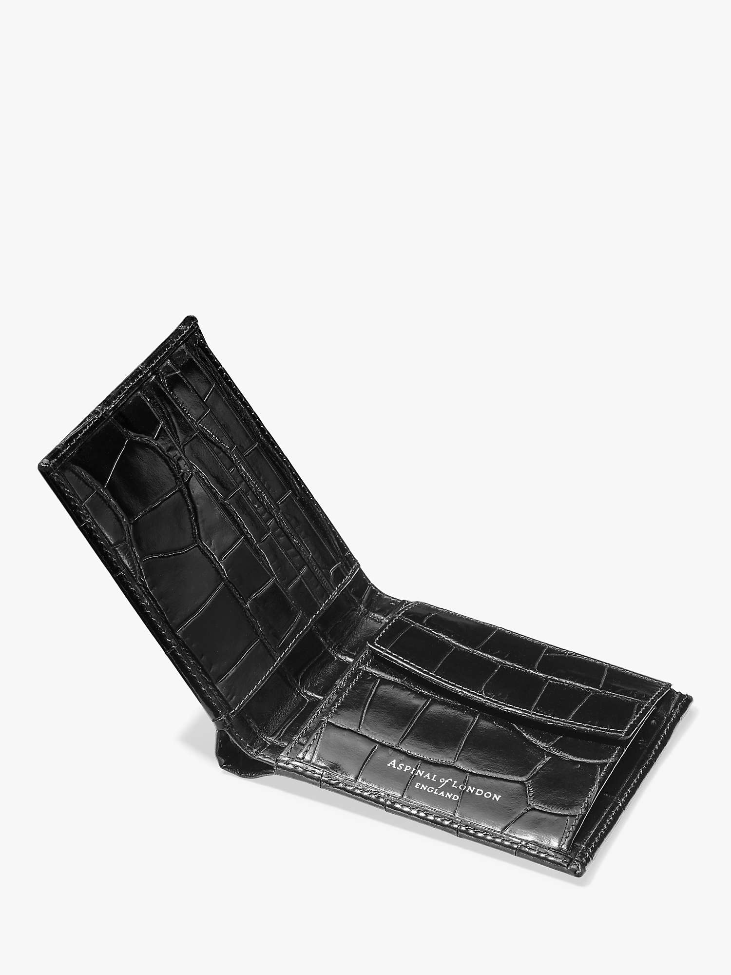 Buy Aspinal of London Billfold Croc Leather Coin Wallet Online at johnlewis.com