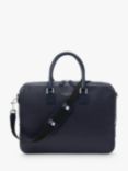 Aspinal of London Mount Street Small Saffiano Leather Laptop Bag, Navy