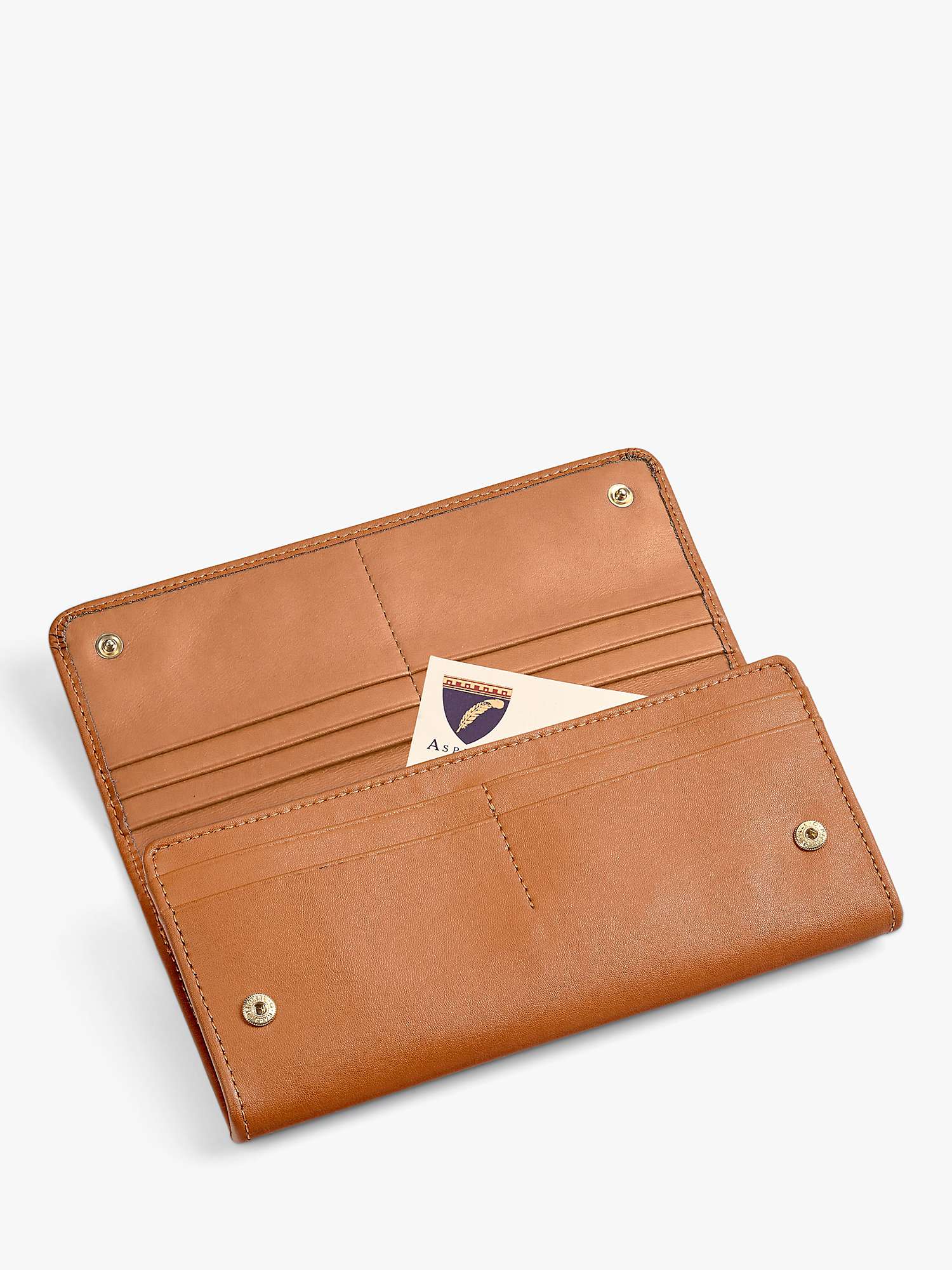 Buy Aspinal of London Lottie Smooth Leather Purse, Tan Online at johnlewis.com