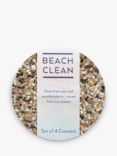 LIGA Beach Clean Cork Round Coasters, Set of 4, Multi