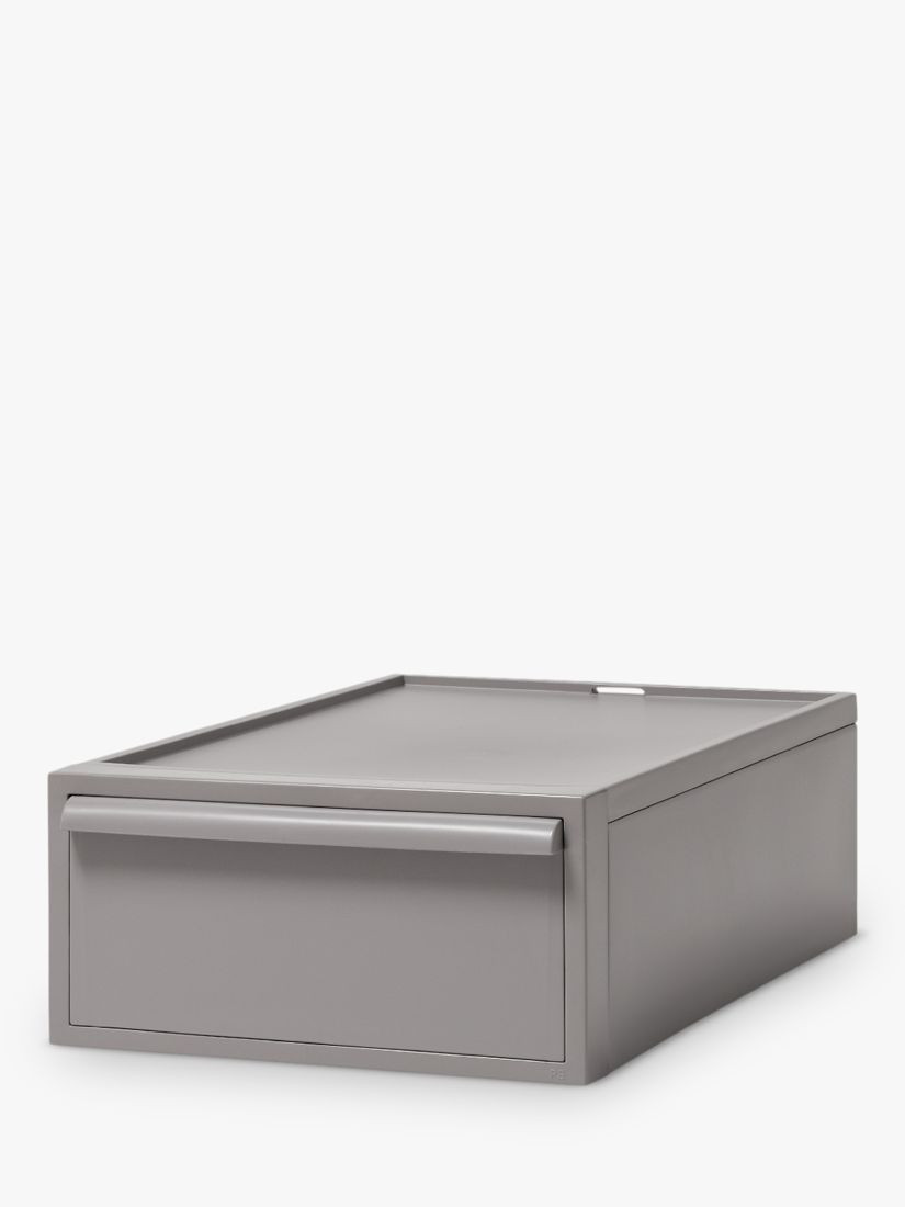 Like-it Stacking Plastic Storage Drawer, H16cm, Grey