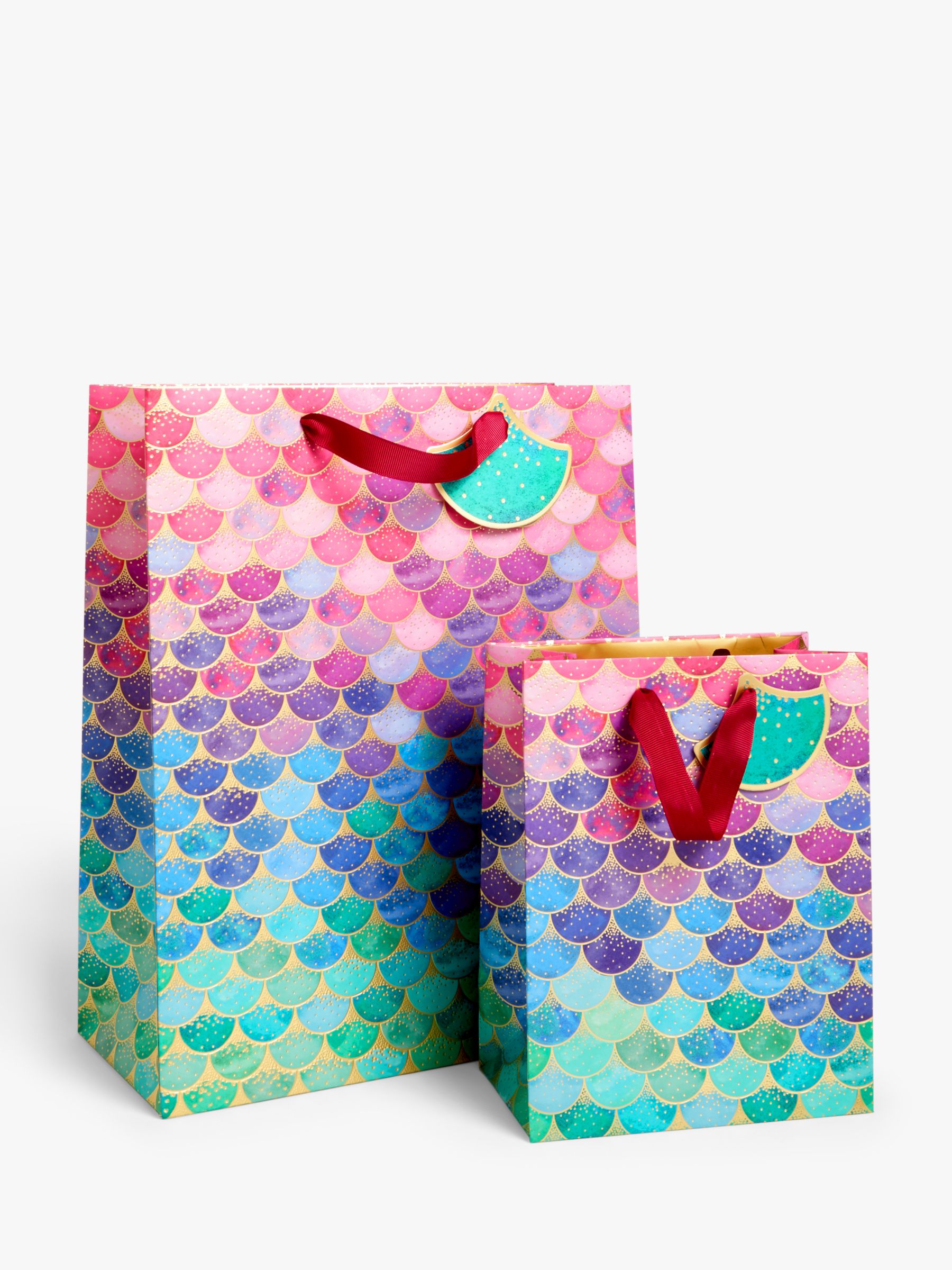 American Greetings Red Easter Gift Bags with Tissue Paper (2 Medium, 2 Small Bags, 15-Sheets)