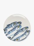 BlissHome Creatures Mackerel Round Serving Platter, 36cm, Blue