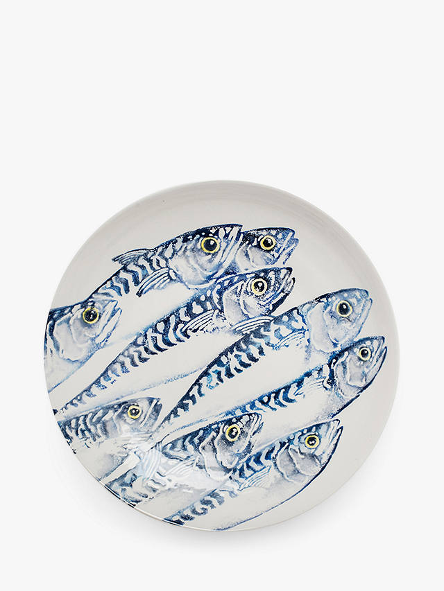 BlissHome Creatures Mackerel Large Serving Bowl, 39cm, Blue