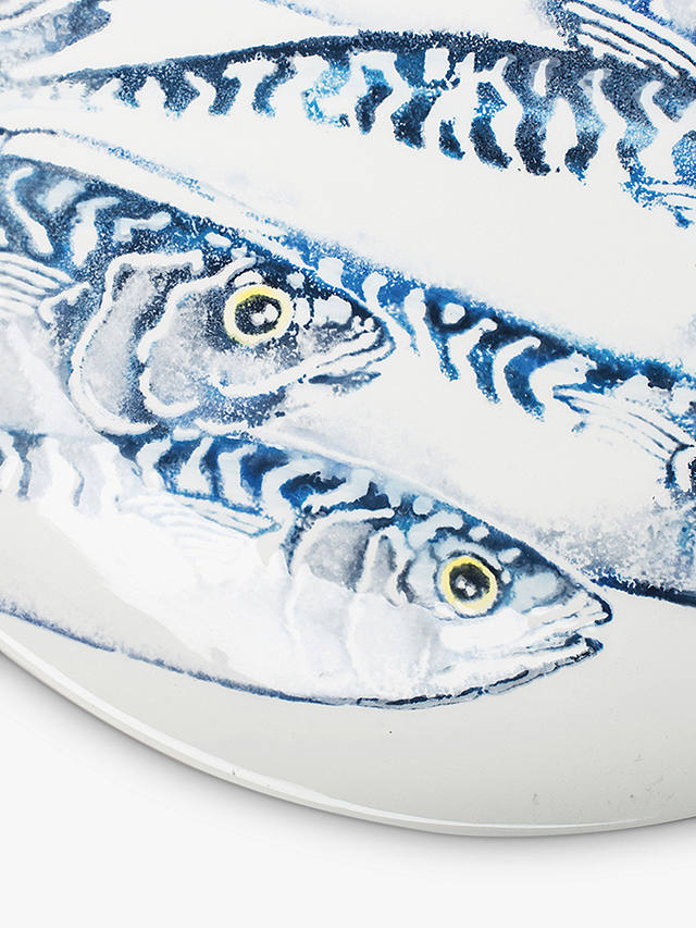 BlissHome Creatures Mackerel Large Serving Bowl, 39cm, Blue