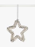 John Lewis & Partners Snow Mountain Bell Star Tree Decoration, Silver