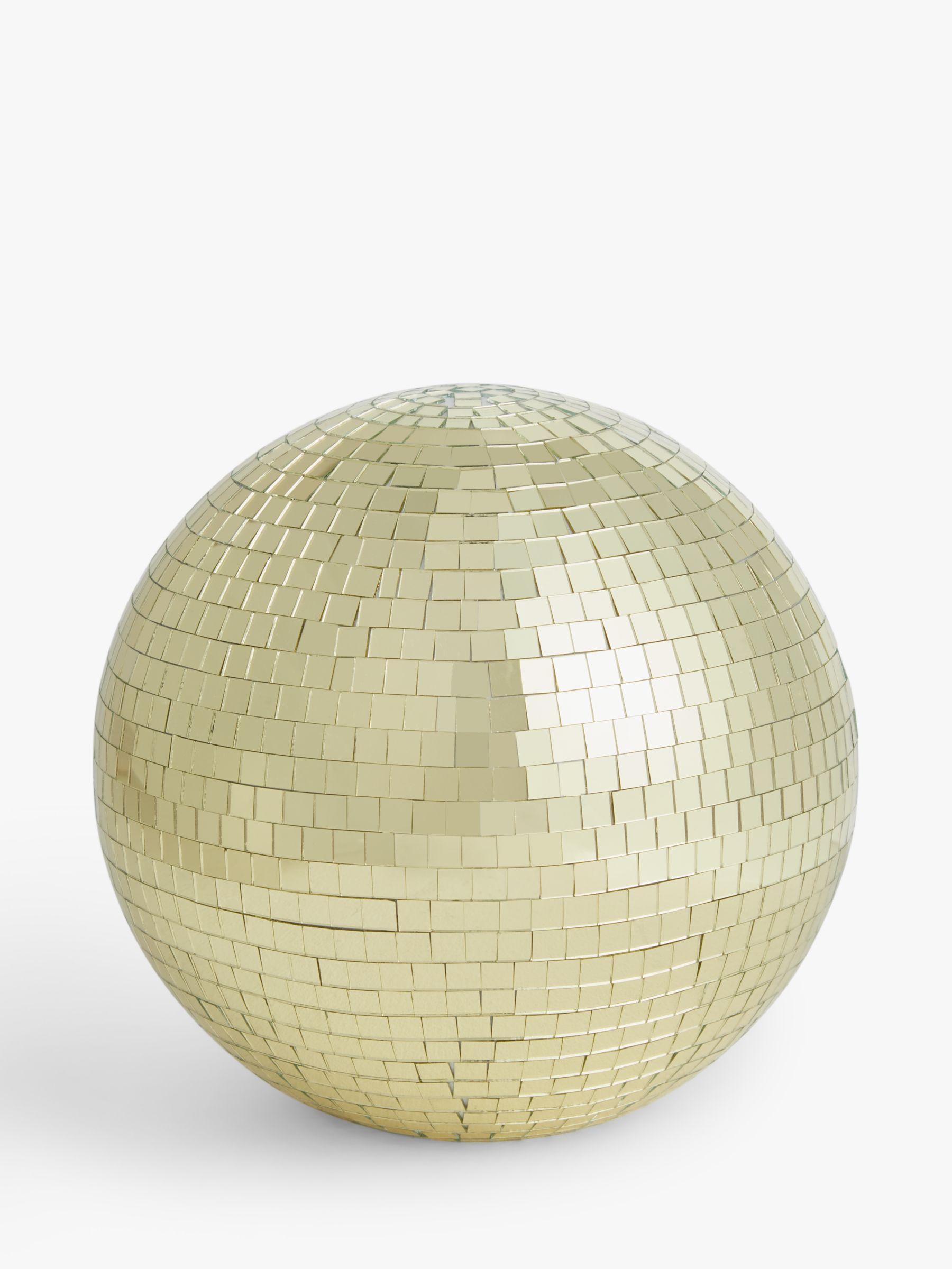 John Lewis & Partners Luxe City Large Mirror Ball Decoration, Gold