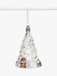 John Lewis & Partners Snow Mountain Tree and Presents Bauble, Silver