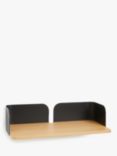 ANYDAY John Lewis & Partners Curl Wall-Mounted Desk, Natural/Black, FSC-Certified (Oak Veneer)