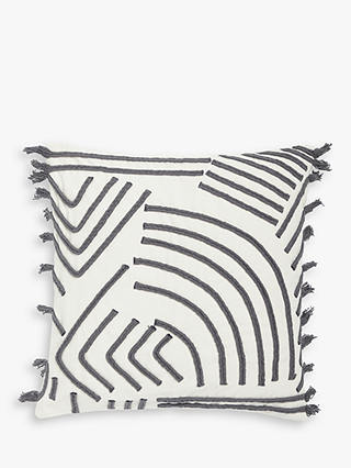 John Lewis ANYDAY Sol Embroidery Cushion, Steel
