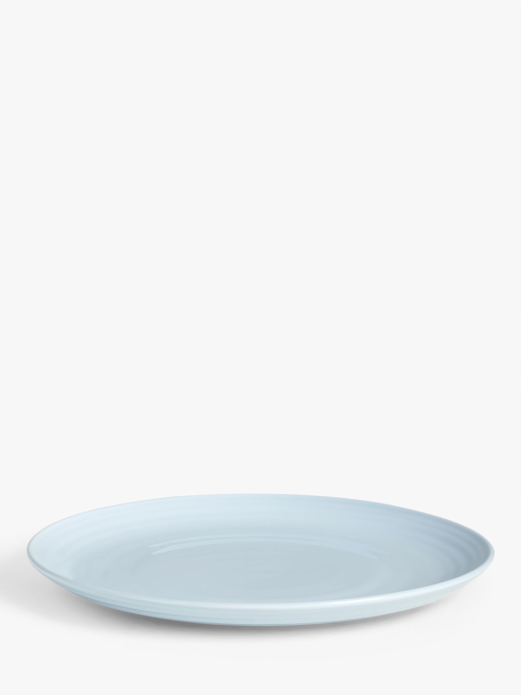 John Lewis & Partners Textured Stoneware Dinner Plate, 27cm, Blue