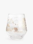 John Lewis Willow Landscape Glass Tumbler, 510ml, Clear/Gold