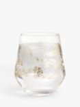 John Lewis Willow Landscape Glass Tumbler, 510ml, Clear/Gold