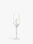 John Lewis Willow Land Glass Champagne Flute, 240ml, Clear/Gold