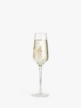 John Lewis Willow Landscape Glass Champagne Flute, 240ml, Clear/Gold