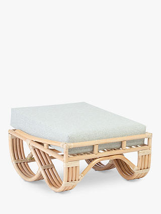Desser Pretzel Rattan Lounge Chair & Footstool, Natural