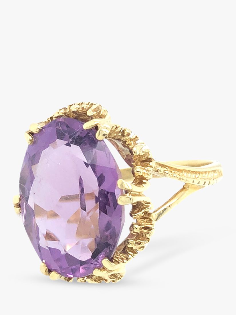 VF Jewellery 9ct Yellow Gold Second Hand Amethyst Ring