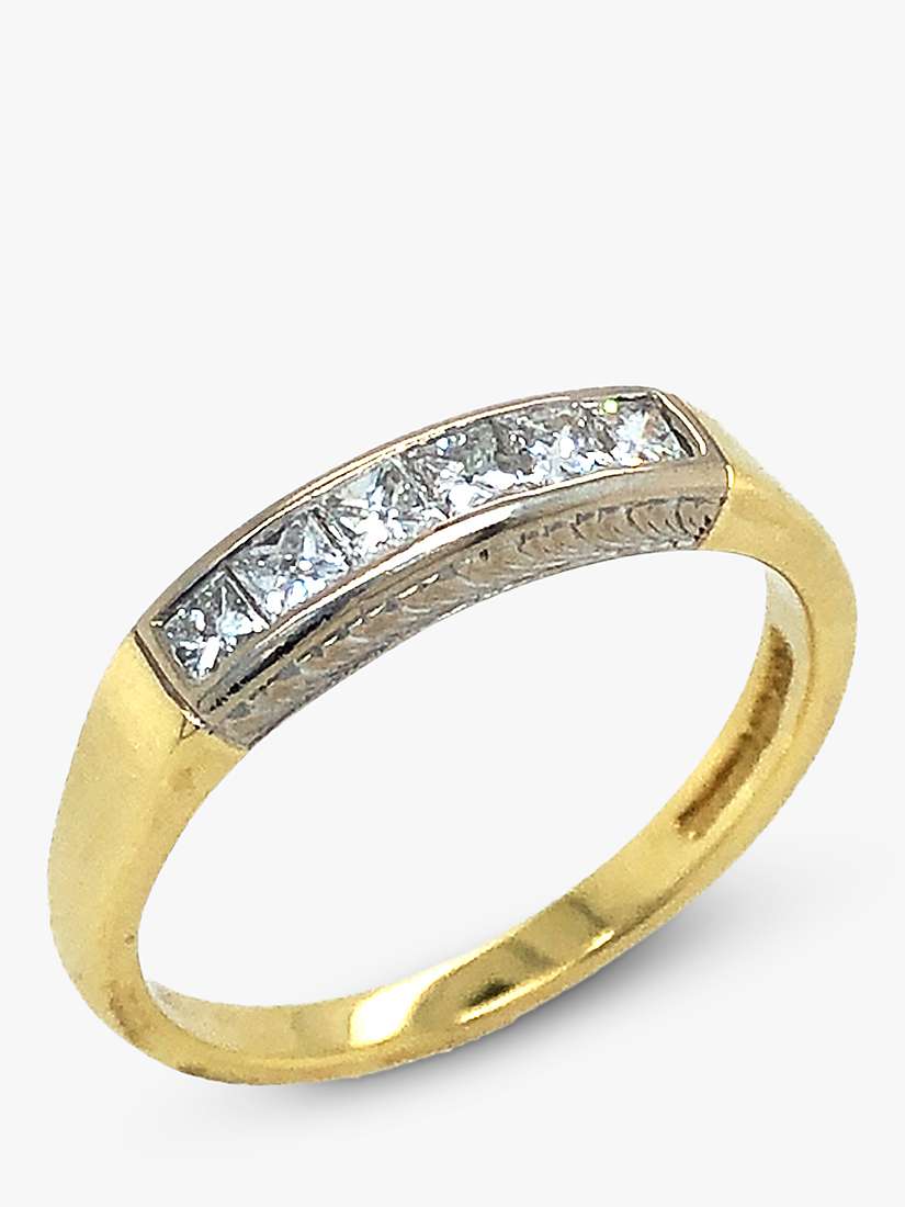 Buy VF Jewellery 18ct Yellow and White Gold Second Hand Diamond Half Eternity Ring Online at johnlewis.com