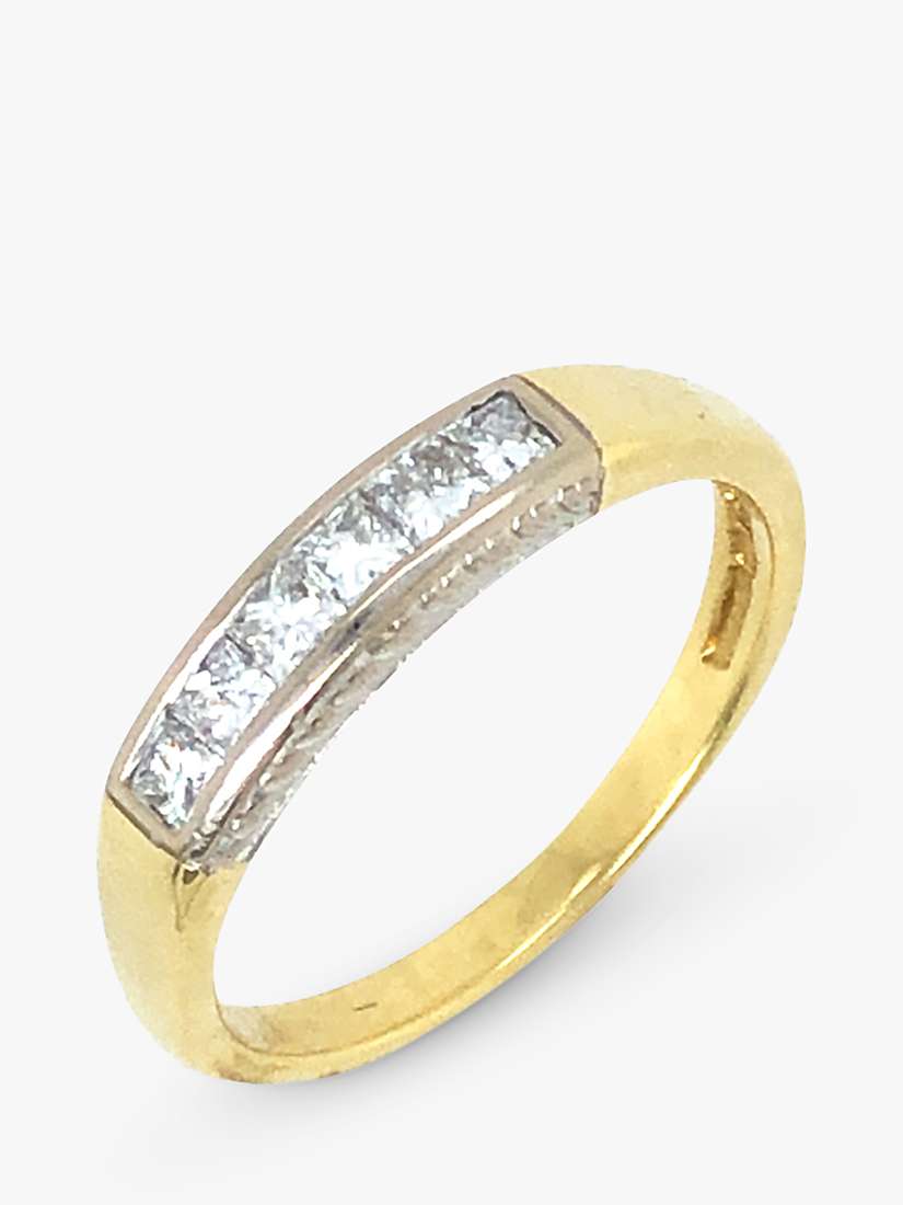 Buy VF Jewellery 18ct Yellow and White Gold Second Hand Diamond Half Eternity Ring Online at johnlewis.com