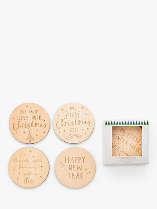 John Lewis My First Christmas Milestone Markers, Set of 10